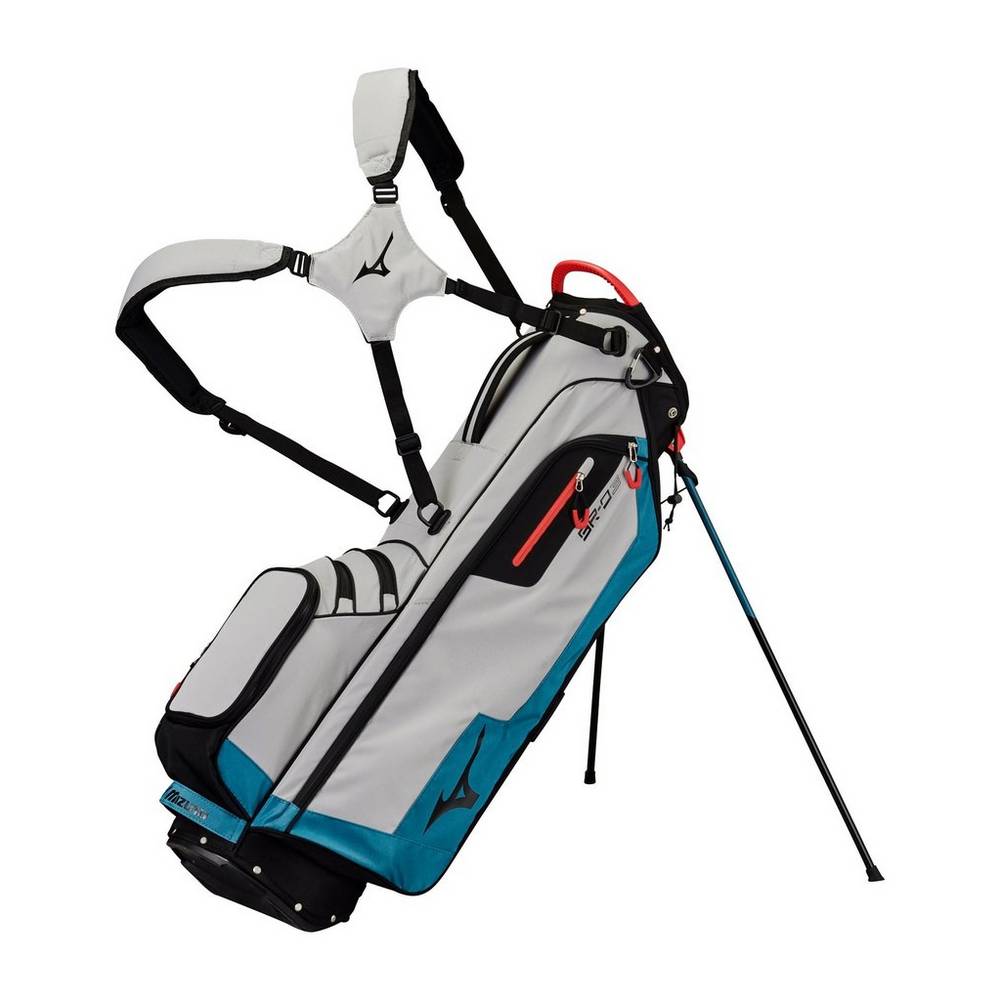 Mens Mizuno BR-D3 Stand Bag Grey Blue Philippines (PXORHA391)